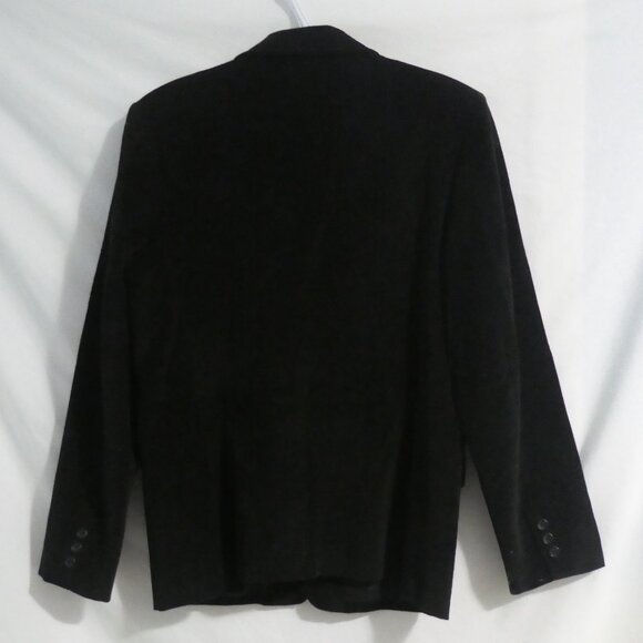 RAFAELLA | size 12 | Women's Black Corduroy / Cords Dress Jacket / Blazer - Picture 2 of 14